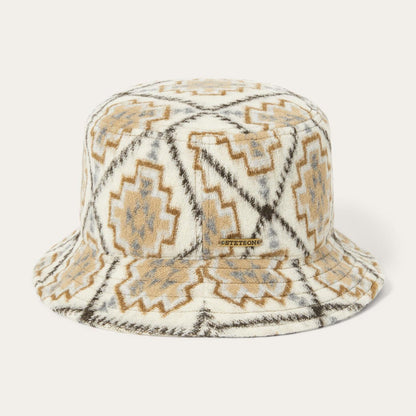 Men/Women Caps & Truckers Stetson Navajo Jersey Bucket Hat Off White / Beige