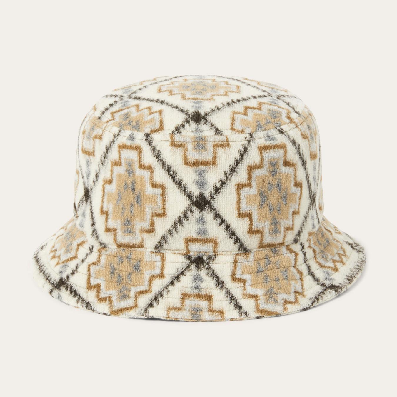 Men/Women Caps & Truckers Stetson Navajo Jersey Bucket Hat Off White / Beige