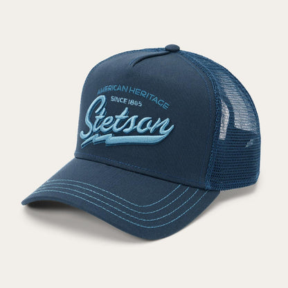 Men/Women Caps & Truckers Stetson Navy Embroidered 1865 Trucker Cap Navy