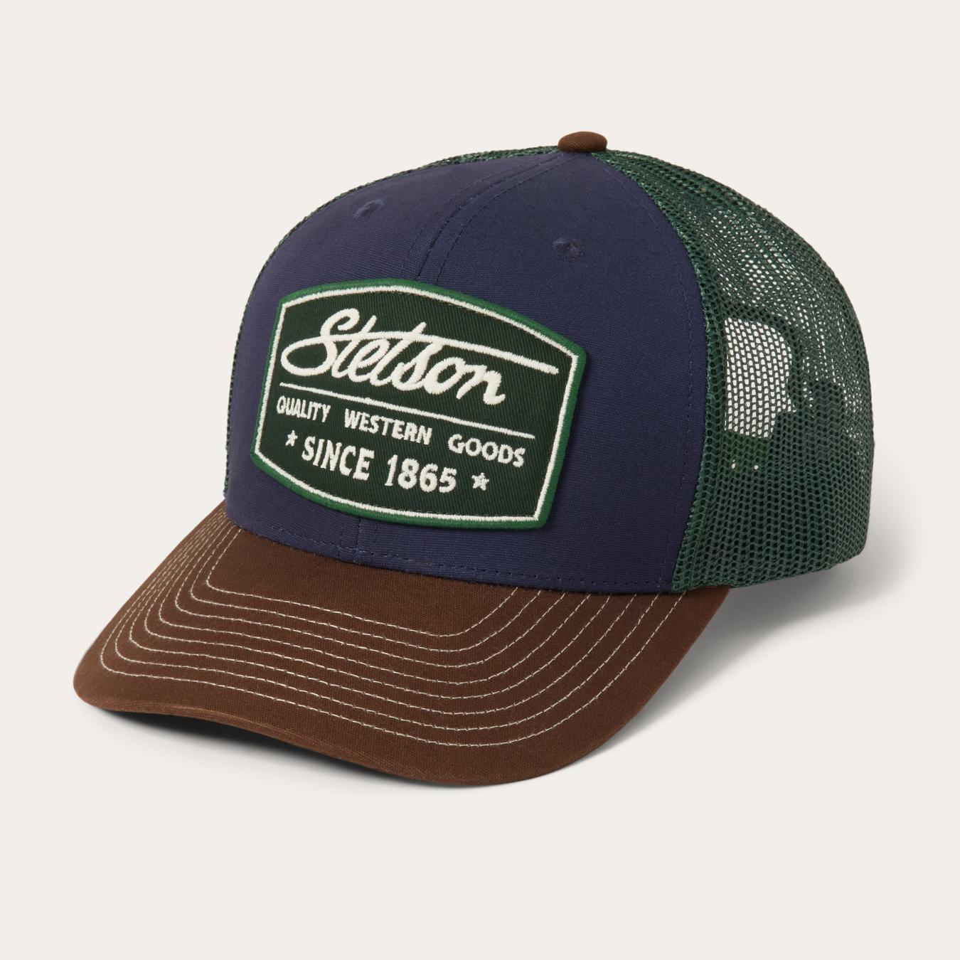 Men/Women Caps & Truckers Stetson Navy Heritage Script Trucker Cap Navy