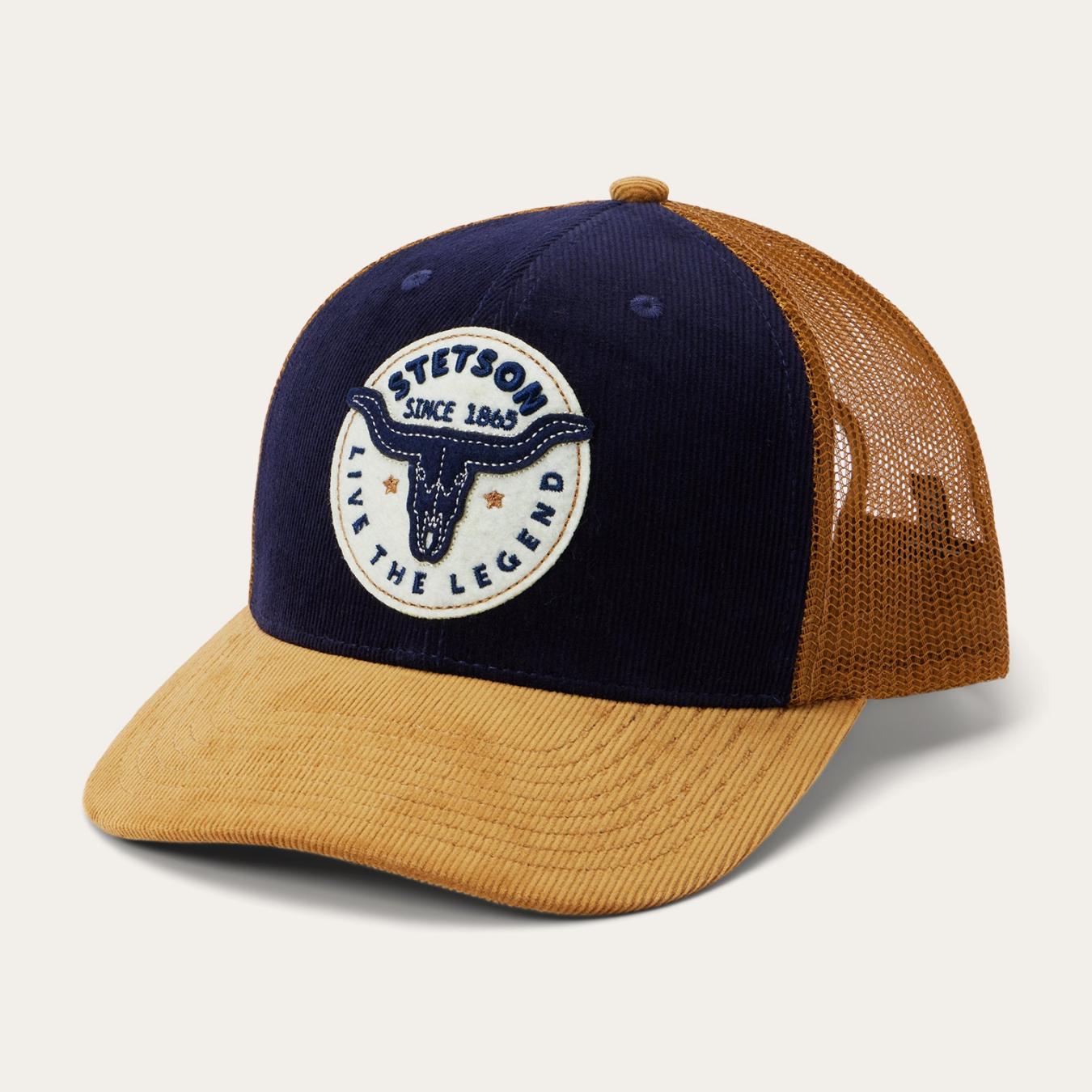 Men/Women Caps & Truckers Stetson Navy Longhorn Trucker Cap Navy