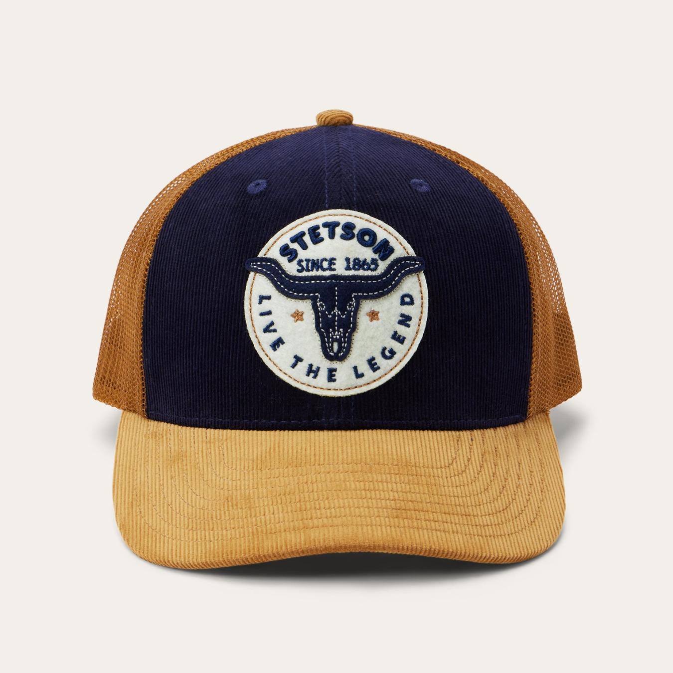 Men/Women Caps & Truckers Stetson Navy Longhorn Trucker Cap Navy
