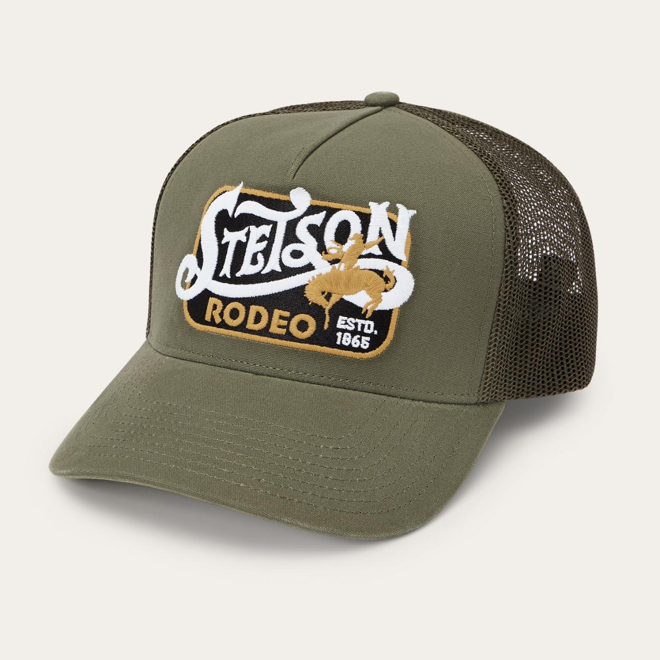 Men/Women Caps & Truckers Stetson Rodeo Patch Trucker Cap Olive