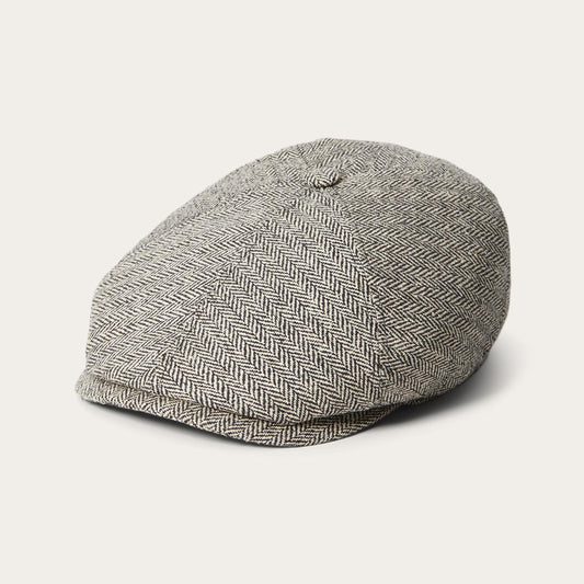 Men/Women Caps & Truckers Stetson Silk Six-Panel Cap Black Herringbone