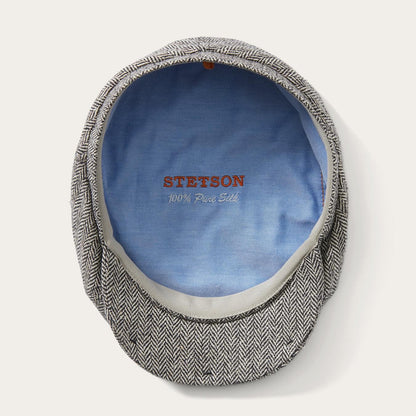 Men/Women Caps & Truckers Stetson Silk Six-Panel Cap Black Herringbone