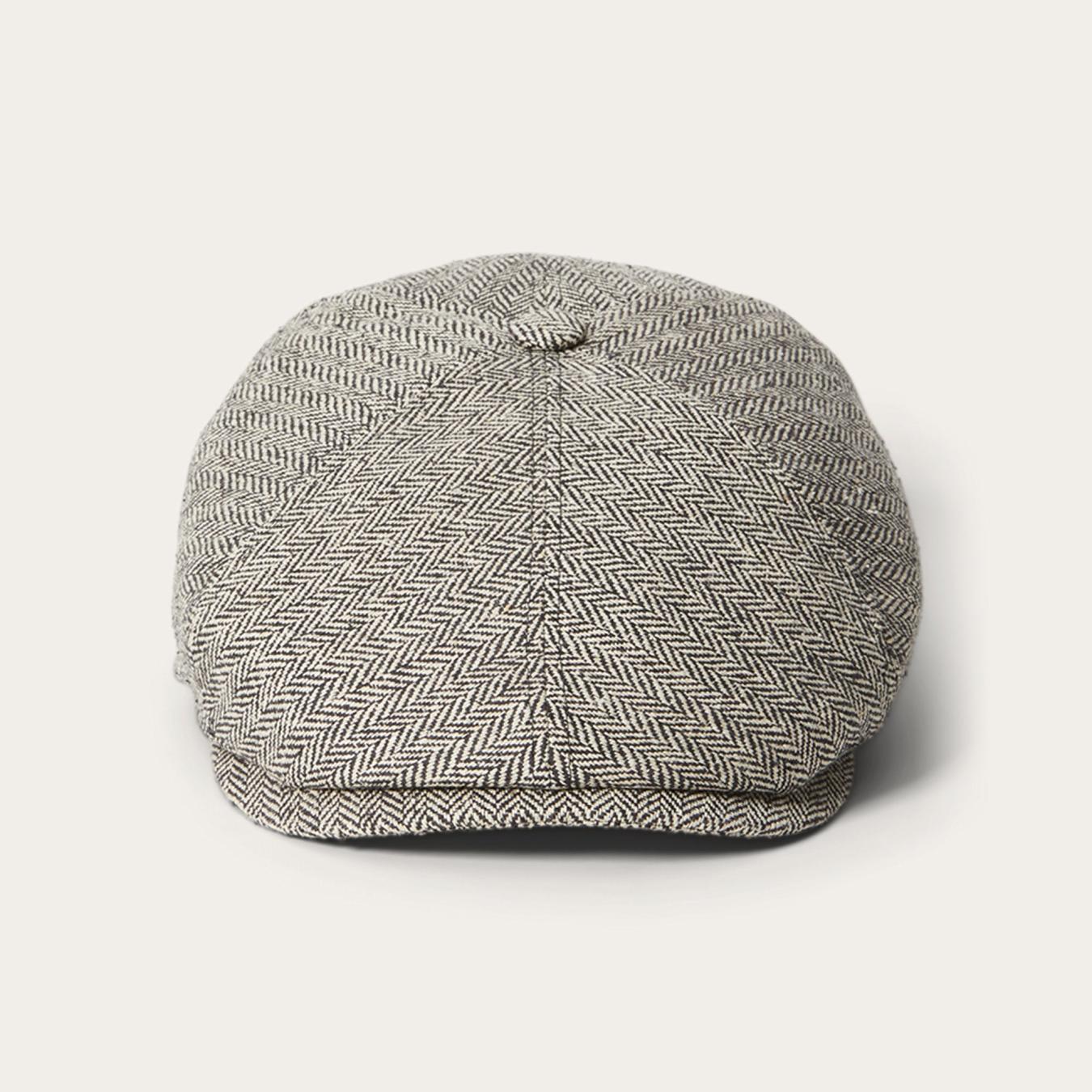 Men/Women Caps & Truckers Stetson Silk Six-Panel Cap Black Herringbone