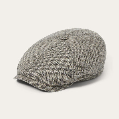 Men/Women Caps & Truckers Stetson Silk Six-Panel Cap Black/brown Herringbone