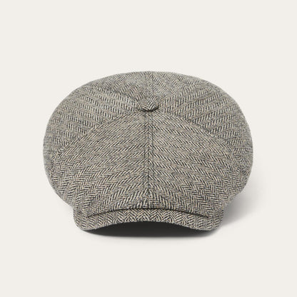 Men/Women Caps & Truckers Stetson Silk Six-Panel Cap Black/brown Herringbone