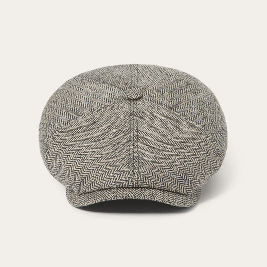 Men/Women Caps & Truckers Stetson Silk Six-Panel Cap Black/brown Herringbone