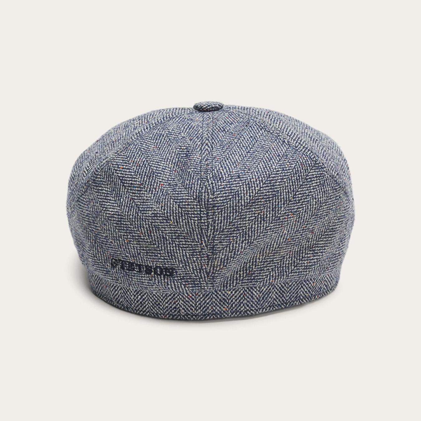 Men/Women Caps & Truckers Stetson Silk Six-Panel Cap Blue Herringbone