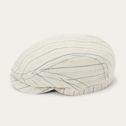 Men/Women Caps & Truckers Stetson Striped Linen Driver Cap Off White With Stripes
