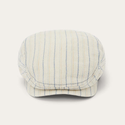 Men/Women Caps & Truckers Stetson Striped Linen Driver Cap Off White With Stripes