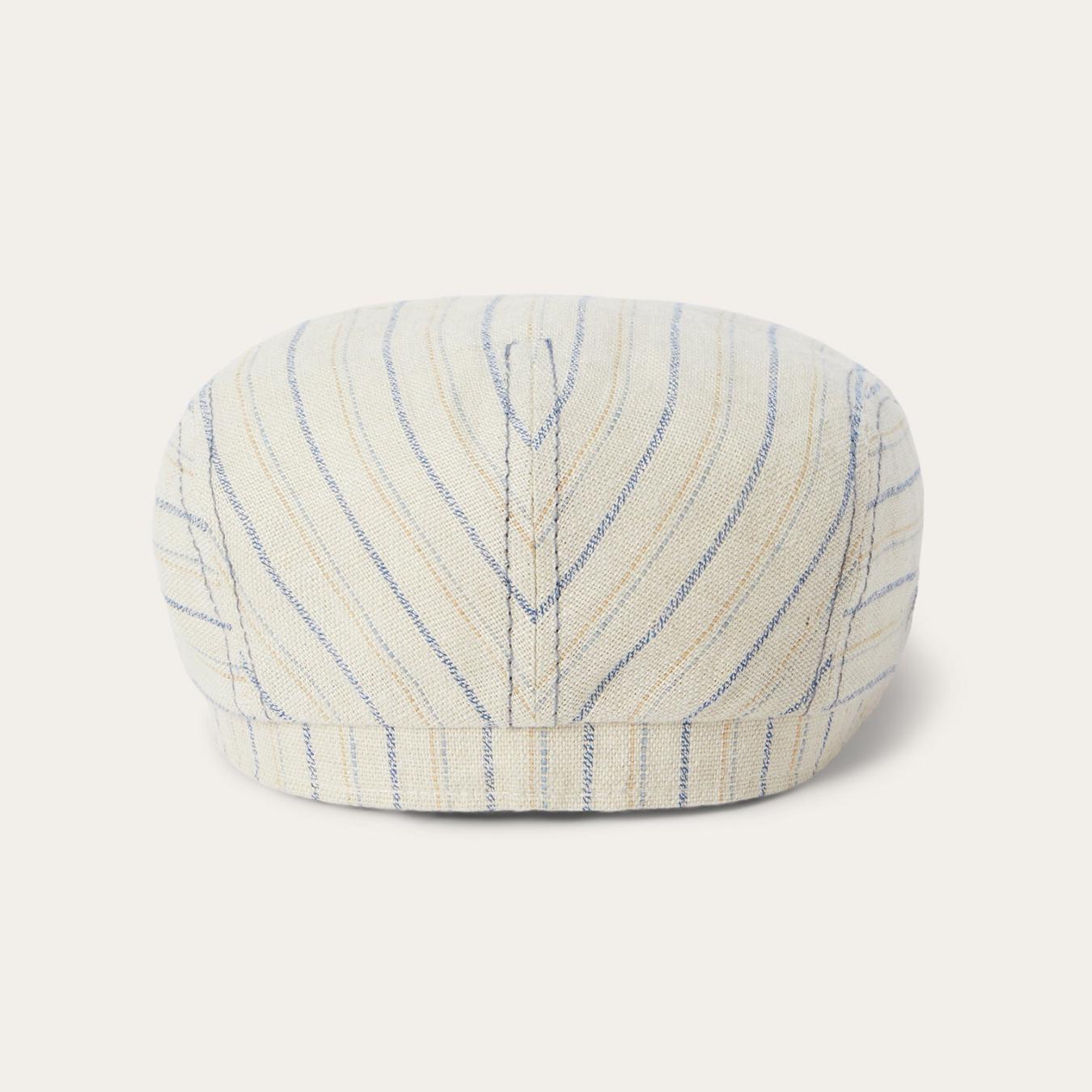 Men/Women Caps & Truckers Stetson Striped Linen Driver Cap Off White With Stripes