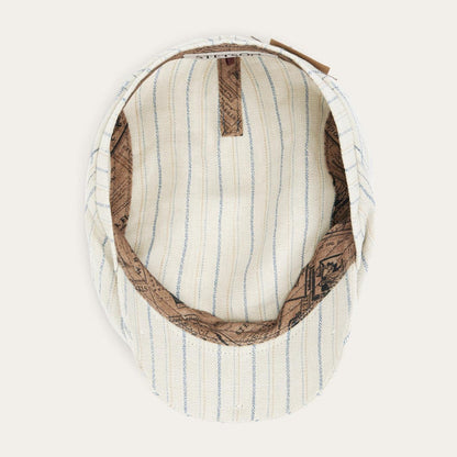 Men/Women Caps & Truckers Stetson Striped Linen Driver Cap Off White With Stripes
