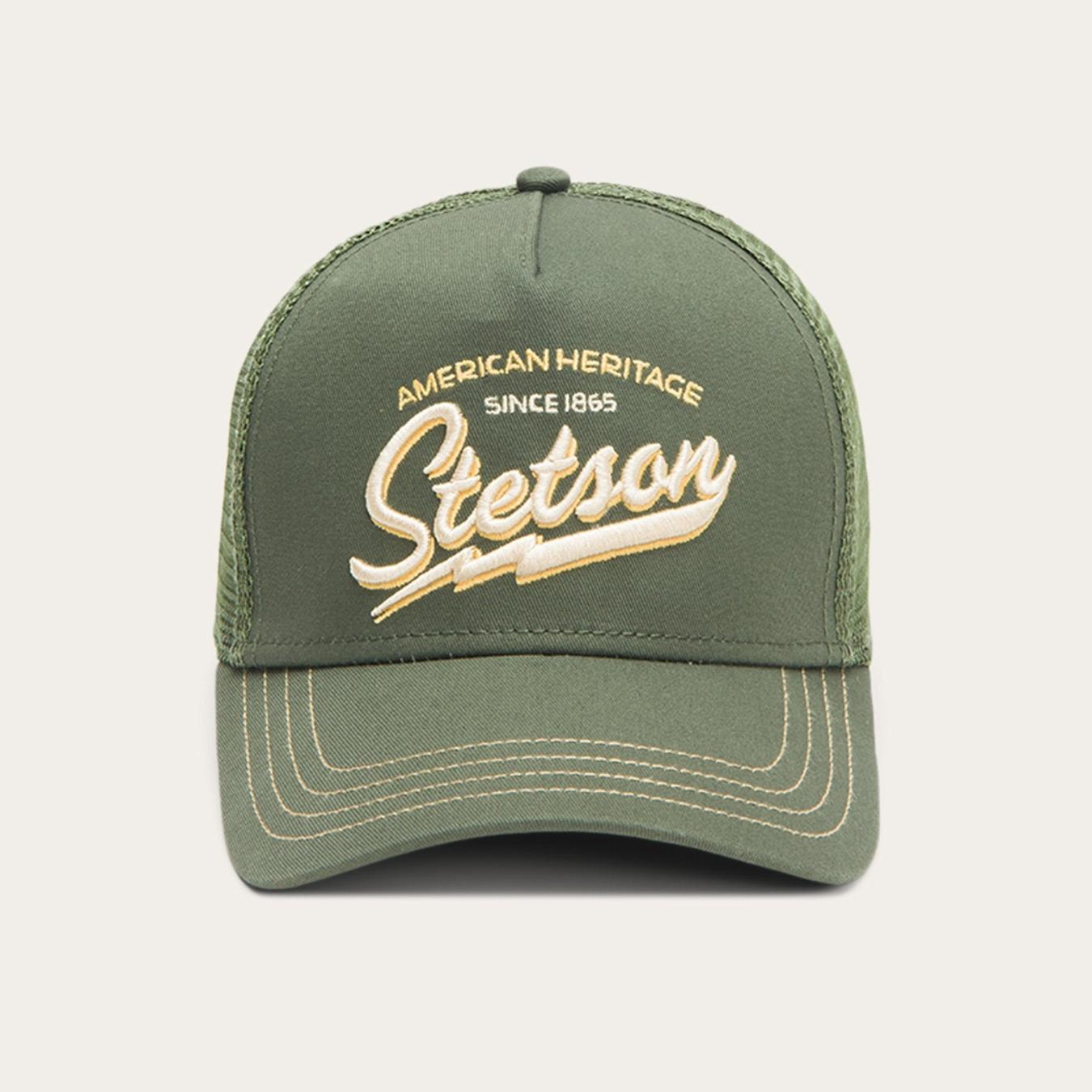 Men/Women Caps & Truckers Stetson Trucker Cap American Heritage Classic Olive
