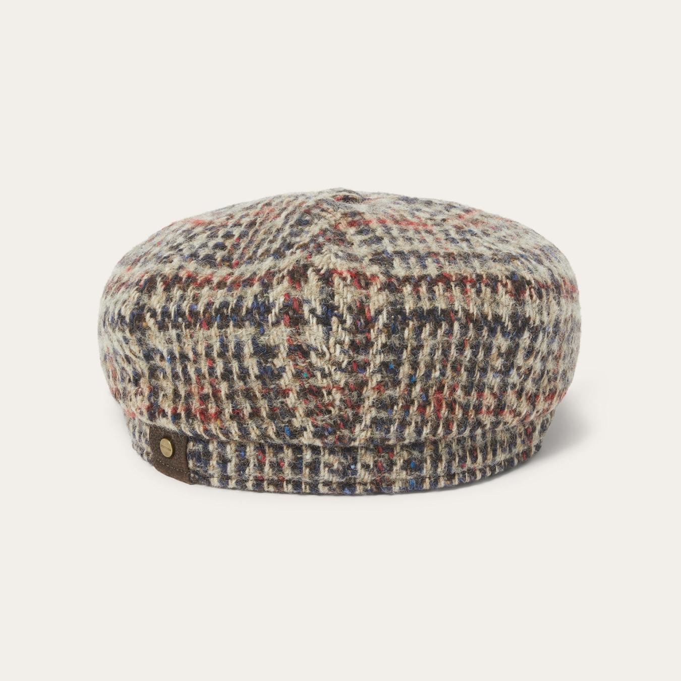Men/Women Caps & Truckers Stetson Virgin Wool Hatteras Beige/red/herringbone