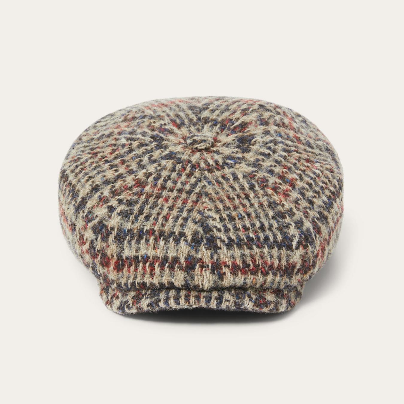 Men/Women Caps & Truckers Stetson Virgin Wool Hatteras Beige/red/herringbone