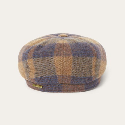Men/Women Caps & Truckers Stetson Wool Check Hatteras Cognac/sand/blue