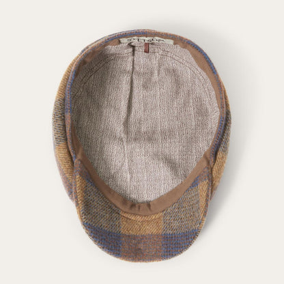 Men/Women Caps & Truckers Stetson Wool Check Hatteras Cognac/sand/blue