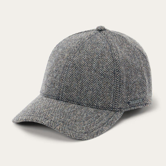 Men/Women Caps & Truckers Stetson Wool Herringbone Baseball Cap Anthra Melange Herringbone