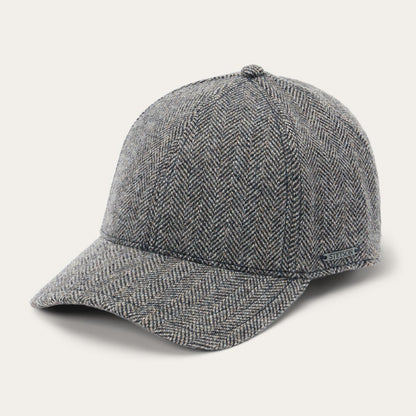 Men/Women Caps & Truckers Stetson Wool Herringbone Baseball Cap Anthra Melange Herringbone