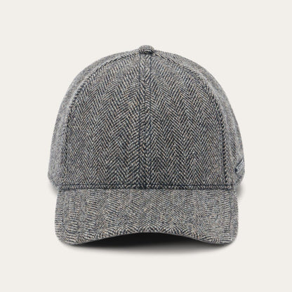 Men/Women Caps & Truckers Stetson Wool Herringbone Baseball Cap Anthra Melange Herringbone