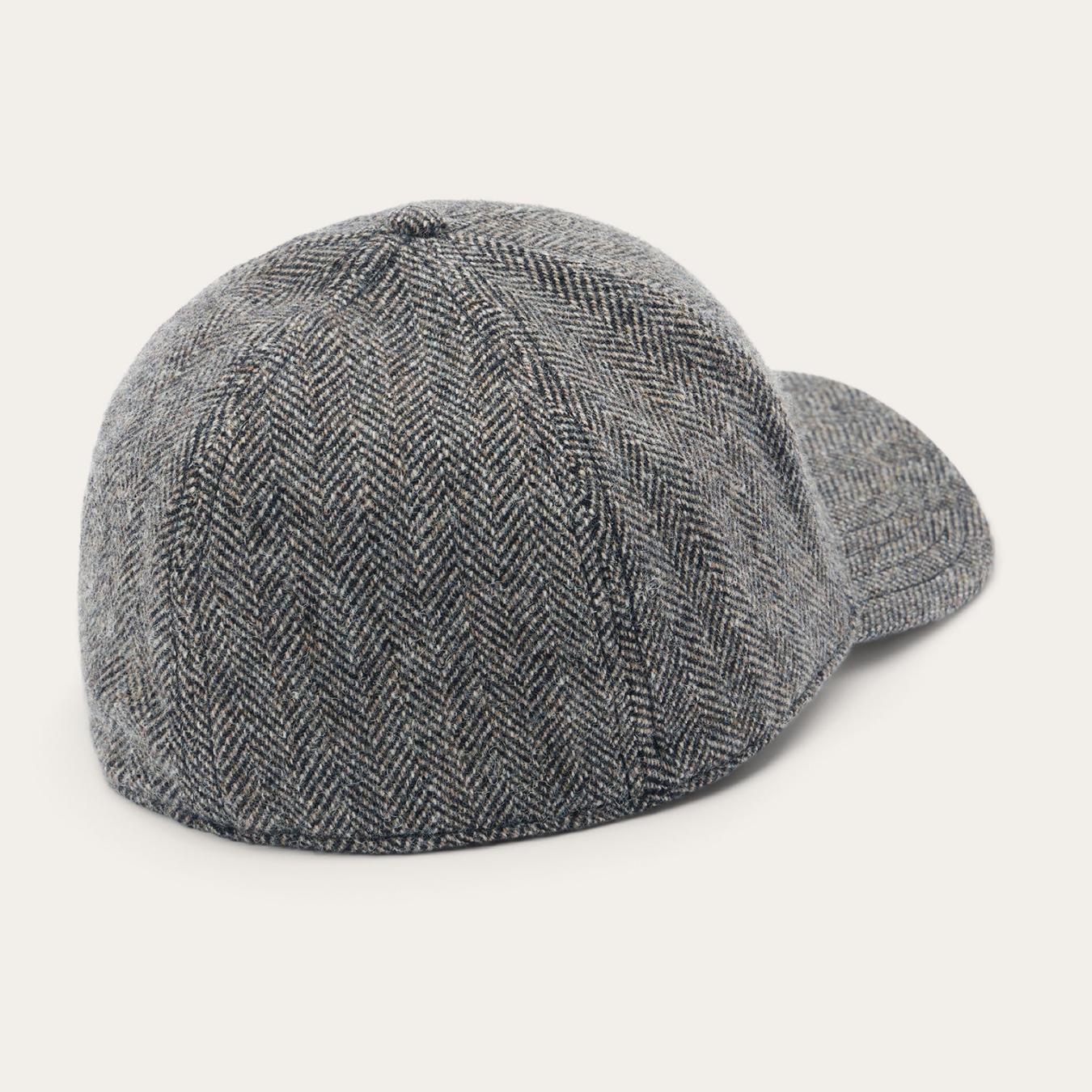 Men/Women Caps & Truckers Stetson Wool Herringbone Baseball Cap Anthra Melange Herringbone