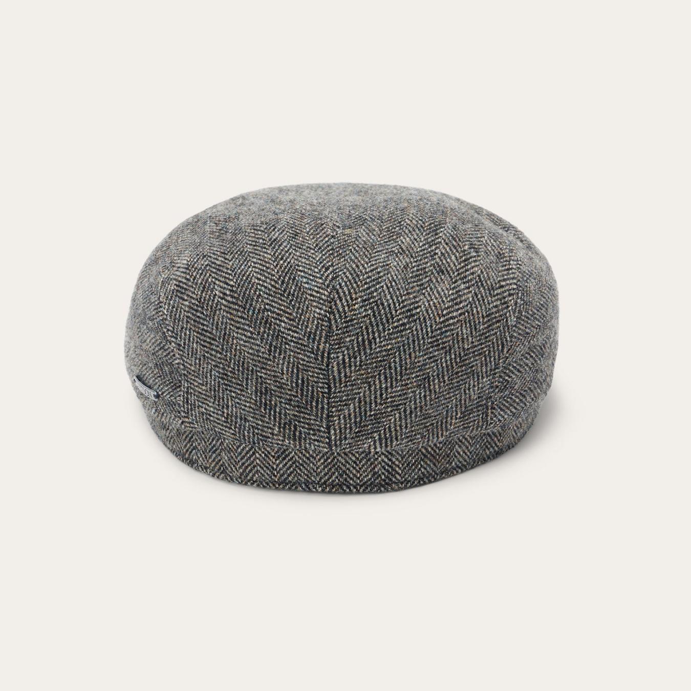 Men/Women Caps & Truckers Stetson Wool Herringbone Driver Cap Anthra Melange Herringbone