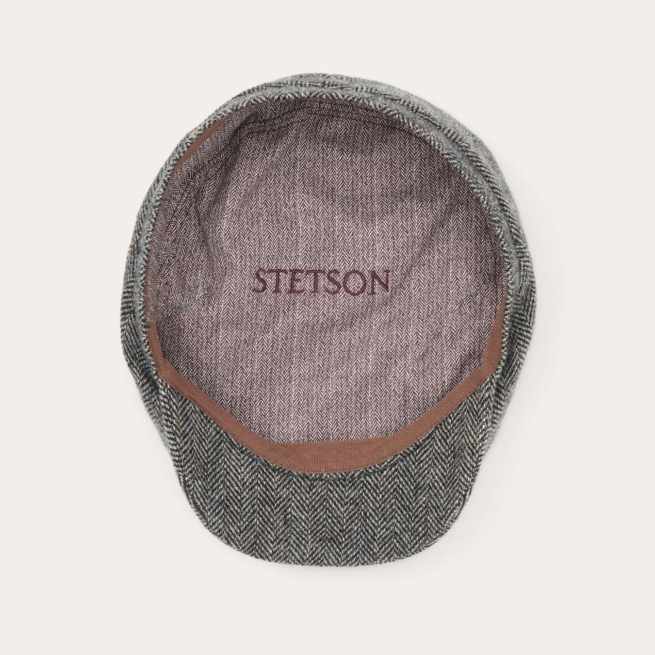 Men/Women Caps & Truckers Stetson Wool Herringbone Driver Cap Anthra Melange Herringbone