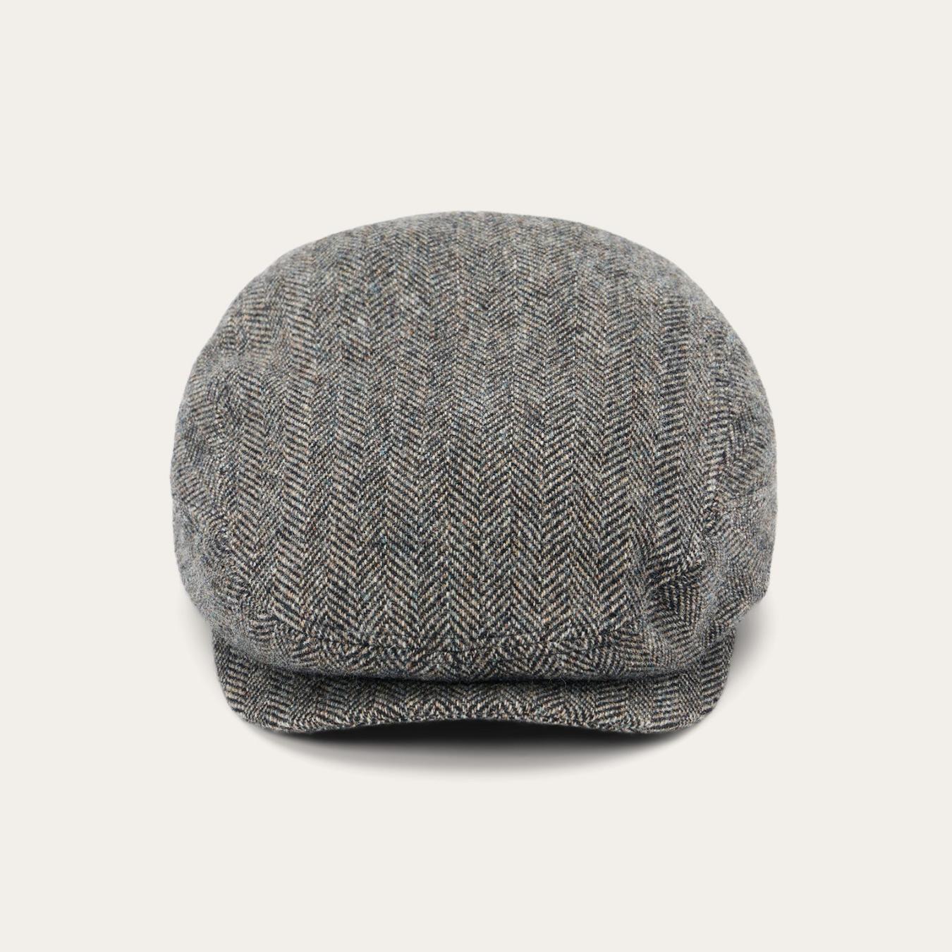 Men/Women Caps & Truckers Stetson Wool Herringbone Driver Cap Anthra Melange Herringbone