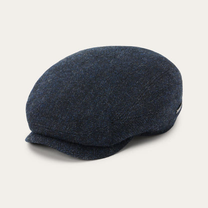 Men/Women Caps & Truckers Stetson Wool Herringbone Driver Cap Dark Navy Herringbone