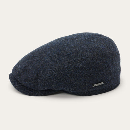 Men/Women Caps & Truckers Stetson Wool Herringbone Driver Cap Dark Navy Herringbone