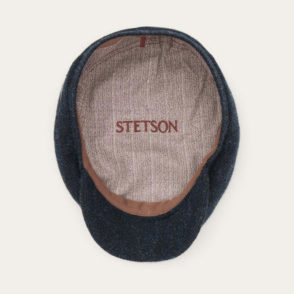 Men/Women Caps & Truckers Stetson Wool Herringbone Driver Cap Dark Navy Herringbone