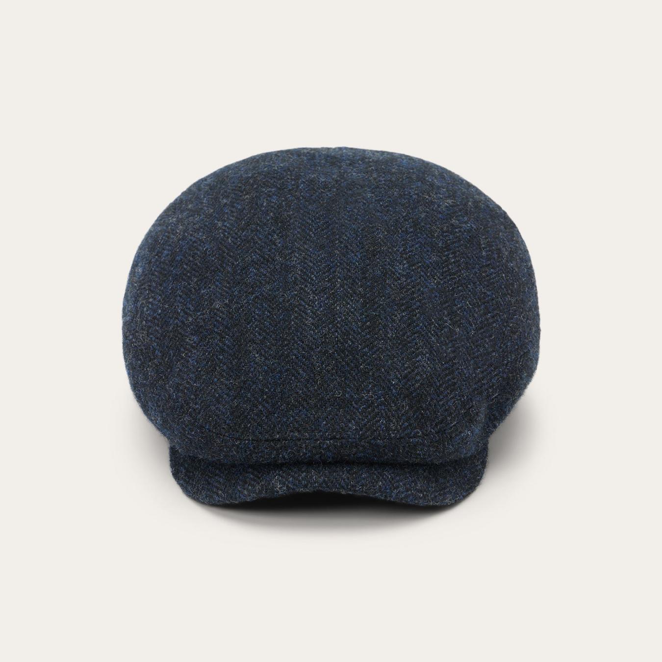 Men/Women Caps & Truckers Stetson Wool Herringbone Driver Cap Dark Navy Herringbone
