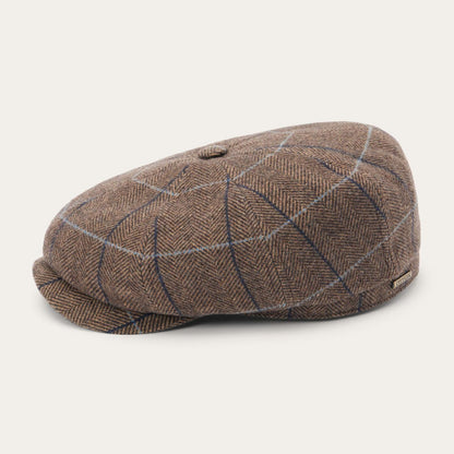 Men/Women Caps & Truckers Stetson Wool Herringbone Hatteras Cap Camel Herringbone