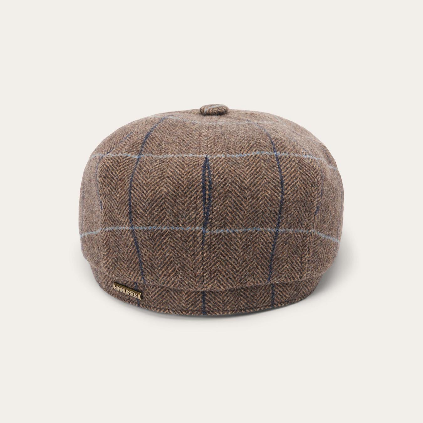 Men/Women Caps & Truckers Stetson Wool Herringbone Hatteras Cap Camel Herringbone