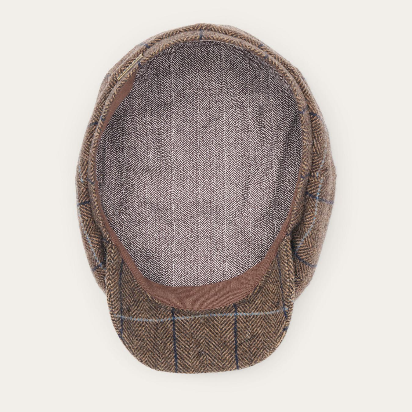 Men/Women Caps & Truckers Stetson Wool Herringbone Hatteras Cap Camel Herringbone