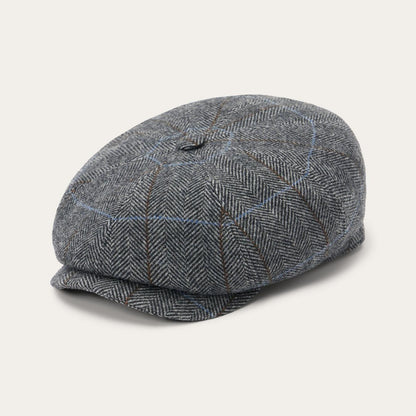 Men/Women Caps & Truckers Stetson Wool Herringbone Hatteras Cap Grey Herringbone