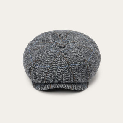 Men/Women Caps & Truckers Stetson Wool Herringbone Hatteras Cap Grey Herringbone