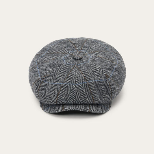 Men/Women Caps & Truckers Stetson Wool Herringbone Hatteras Cap Grey Herringbone