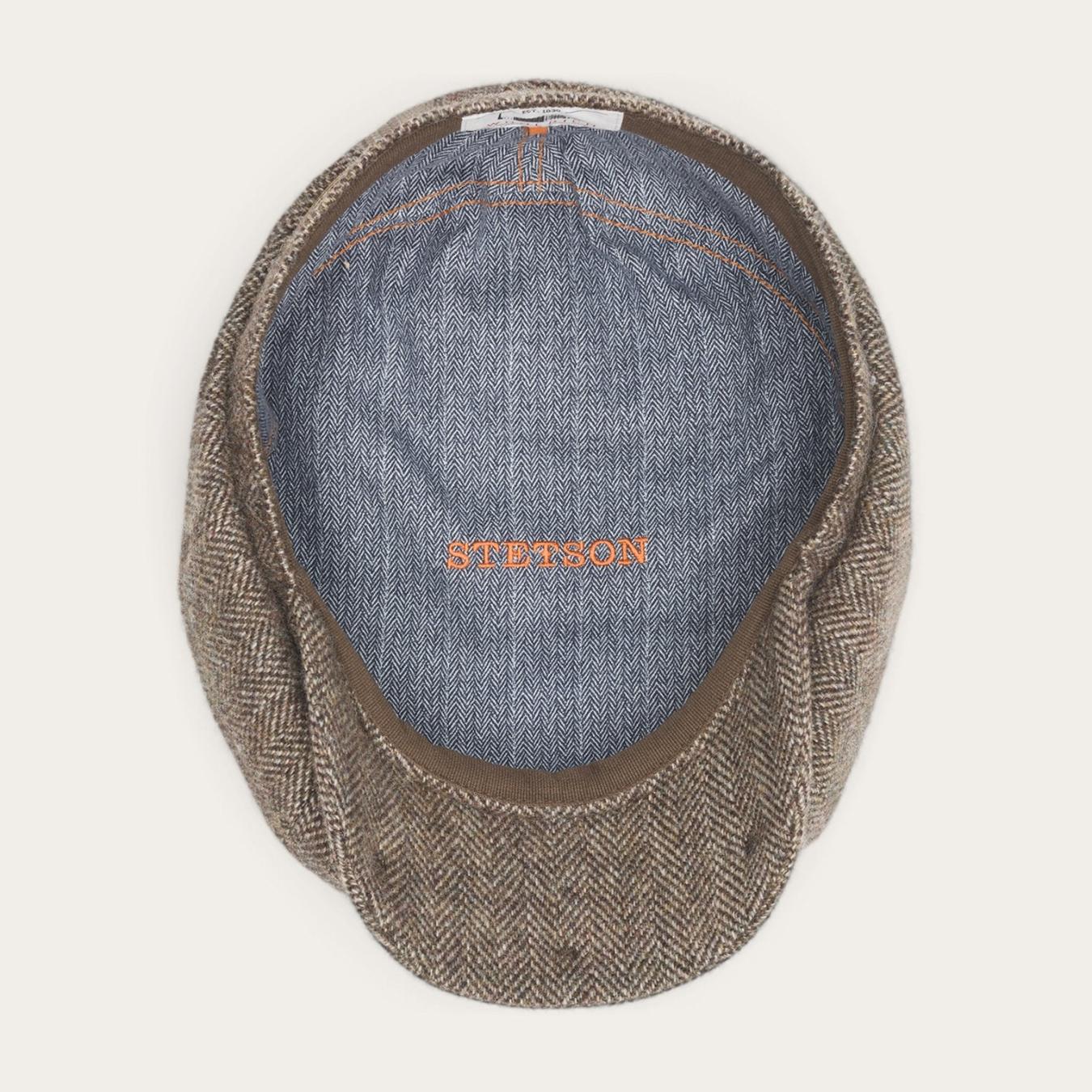 Men/Women Caps & Truckers Stetson Wool Herringbone Hatteras Grey Herringbone