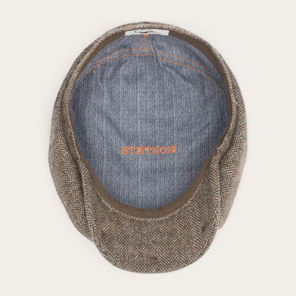 Men/Women Caps & Truckers Stetson Wool Herringbone Hatteras Grey Herringbone