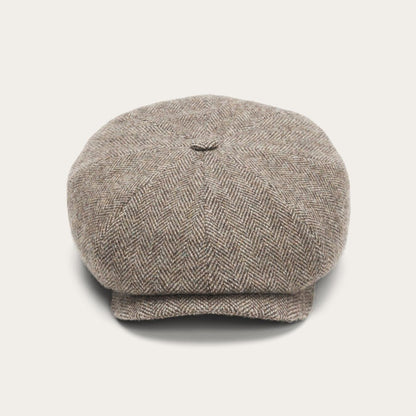 Men/Women Caps & Truckers Stetson Wool Herringbone Hatteras Grey Herringbone