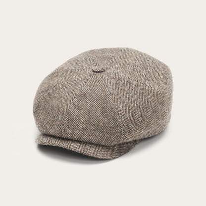 Men/Women Caps & Truckers Stetson Wool Herringbone Hatteras Grey Herringbone