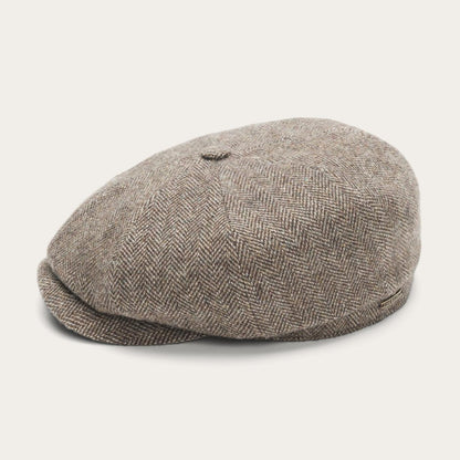 Men/Women Caps & Truckers Stetson Wool Herringbone Hatteras Grey Herringbone