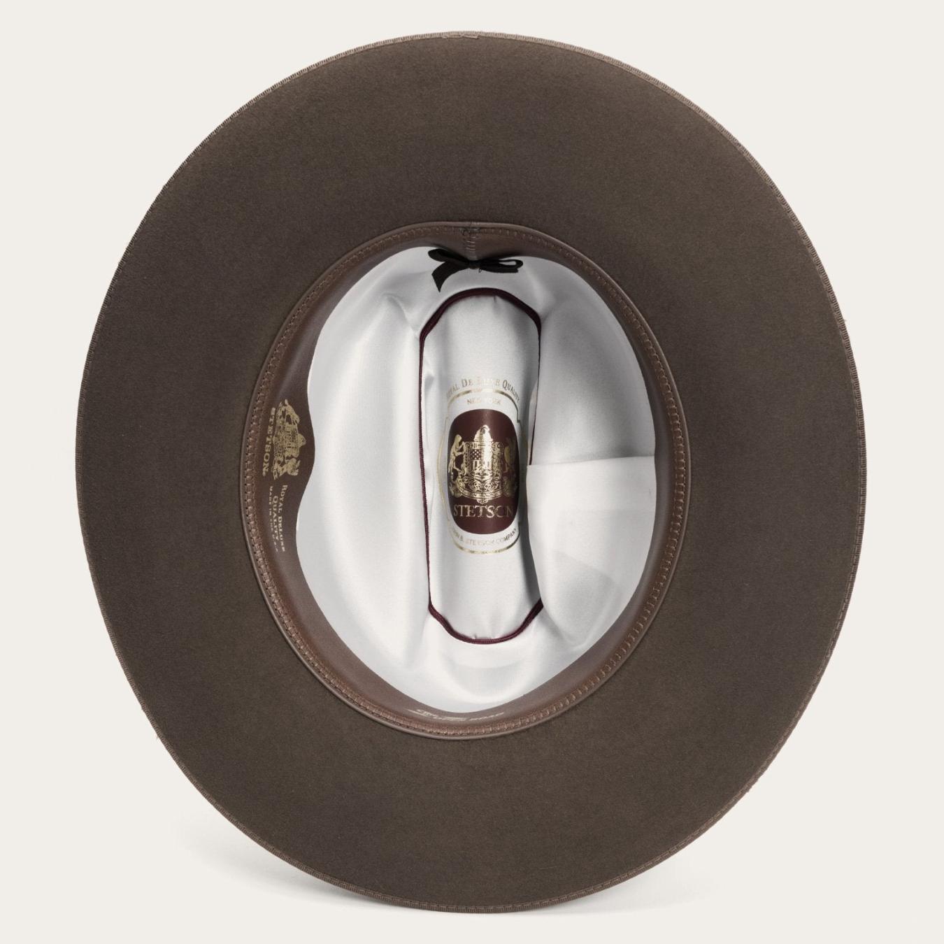 Men/Women Fedora Stetson 1865 Distressed Open Road Royal Deluxe Walnut