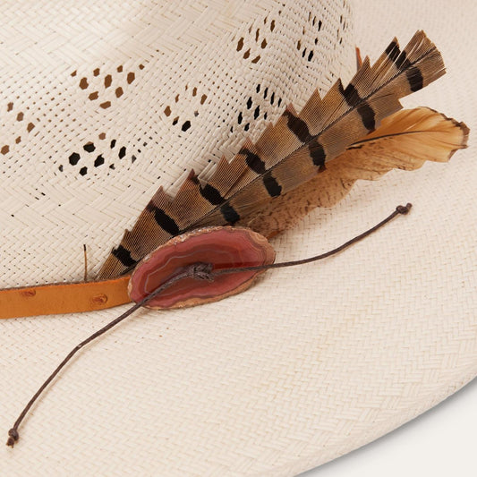 Men/Women Fedora Stetson Andromeda Vented Straw Fedora Natural