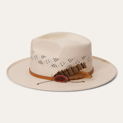Men/Women Fedora Stetson Andromeda Vented Straw Fedora Natural