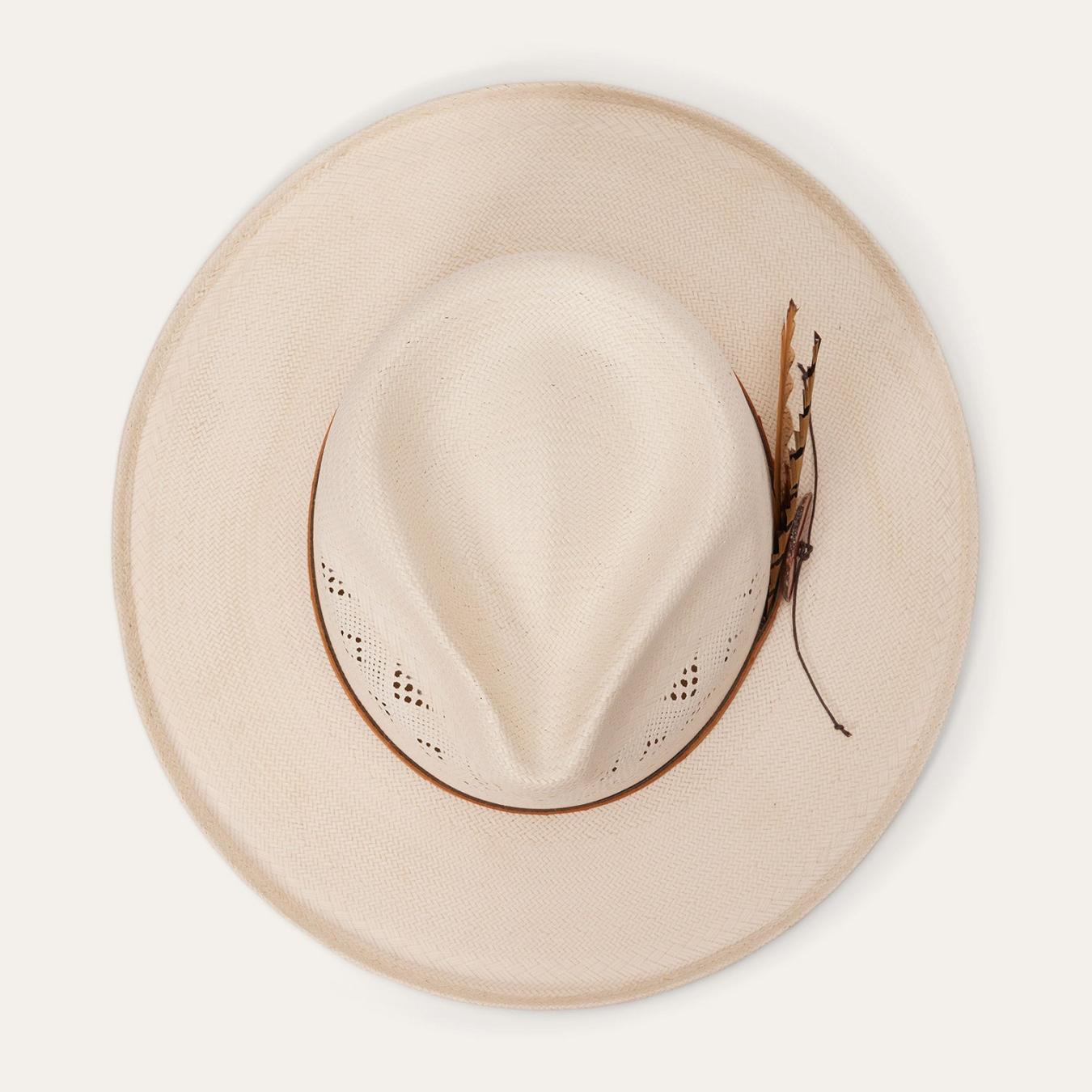 Men/Women Fedora Stetson Andromeda Vented Straw Fedora Natural