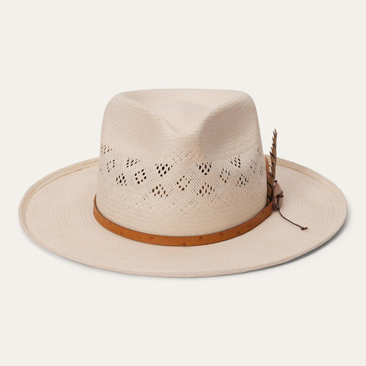 Men/Women Fedora Stetson Andromeda Vented Straw Fedora Natural